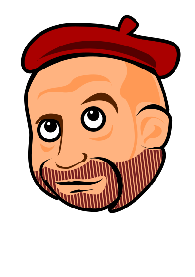 Hombre con boina - Man in a beret clipart