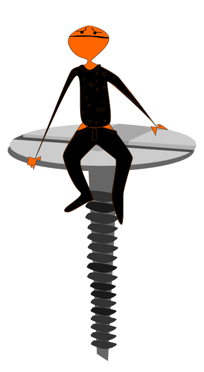 Hombre tirafondo clipart
