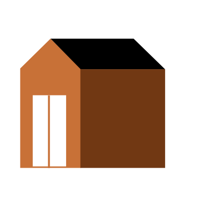 HOME - HOUSE- three-color-flat-with-empty-wall-to-write/design clipart