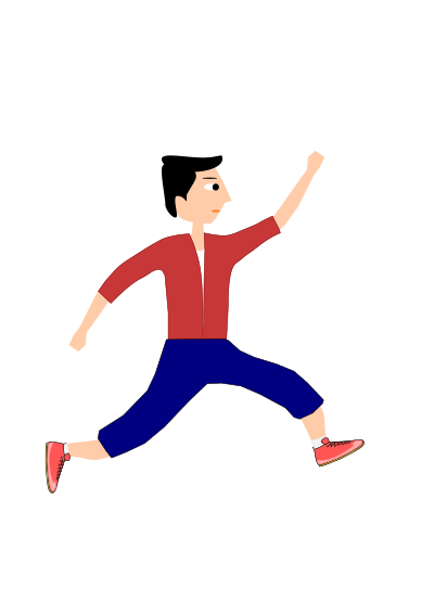 Homem Saltitante clipart