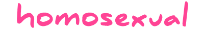 Homosexual pink text no outline clipart