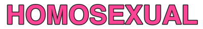 Homosexual word art lgbt pink text clipart