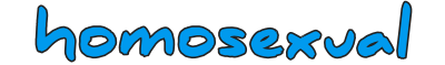 Homosexual word blue handwriting font clipart