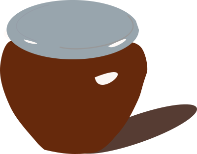 Honey in the can clipart
