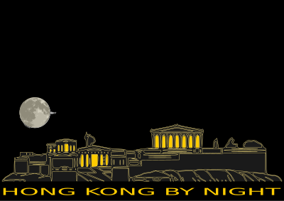 HONG KONG BY NIGHT clipart