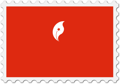 Hong Kong flag stamp clipart