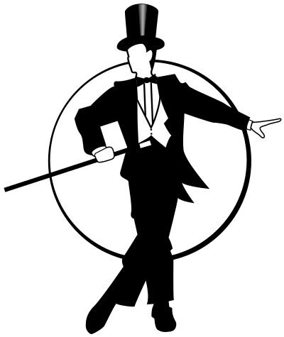 Honoring fred astaire-puttin on the ritz clipart