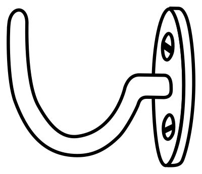Hook - line art clipart