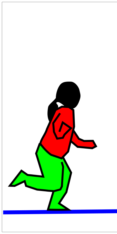 Hopping child animated clipart