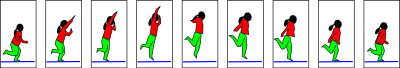 Hopping child sprite clipart