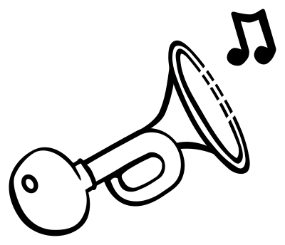 Horn - lineart clipart
