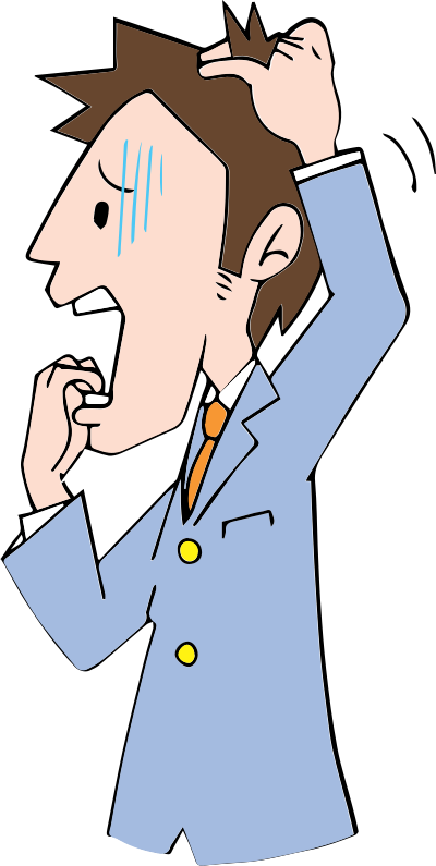 Horrified Businessman clipart