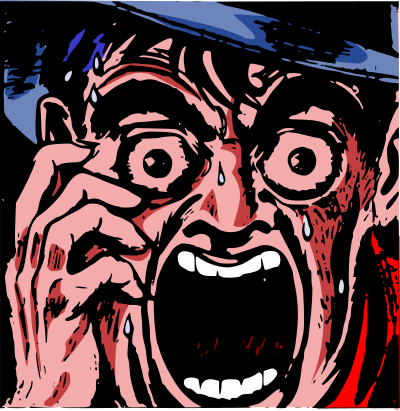 Horrified Man clipart