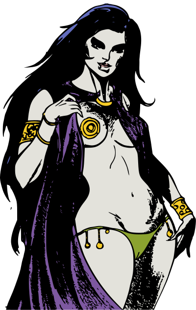 Horror Bikini Woman - Colour Remix clipart