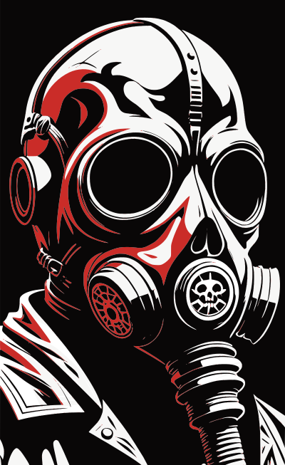 Horror gas mask clipart