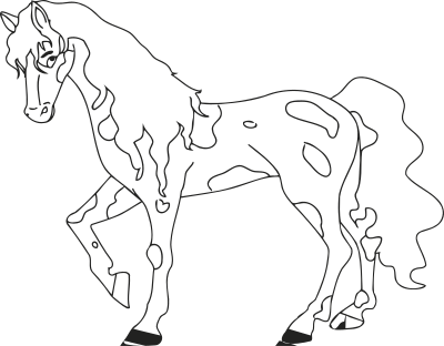 Horse 8 (line drawing) clipart