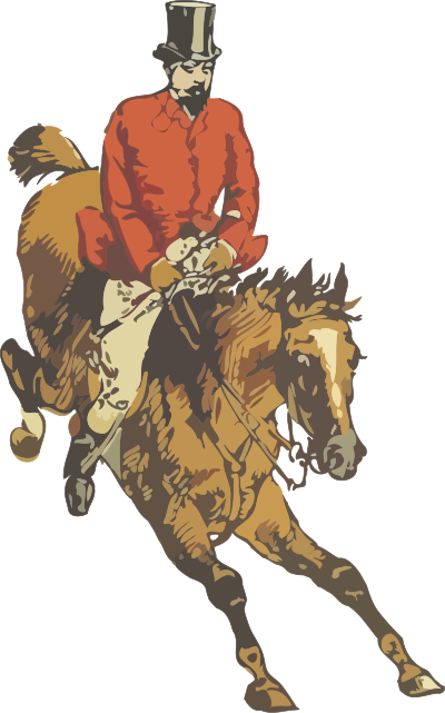 Horse and rider 5 (isolated) clipart