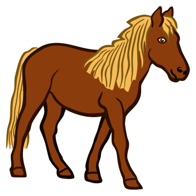 Horse - coloured clipart