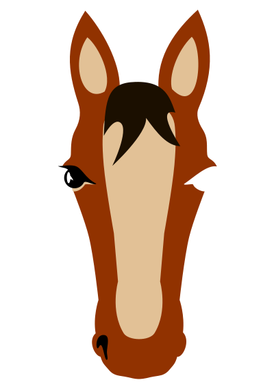 Horse face clipart