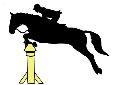 Horse Jumping Dressage Silhouette clipart