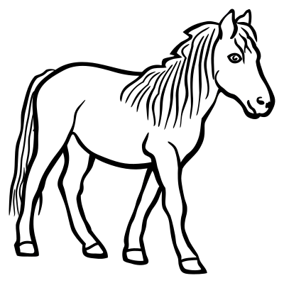 Horse - lineart clipart