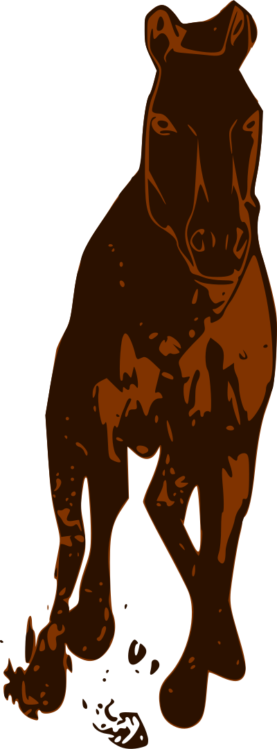 Horse Running Forward clipart