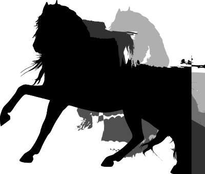 Horse silhouette clipart