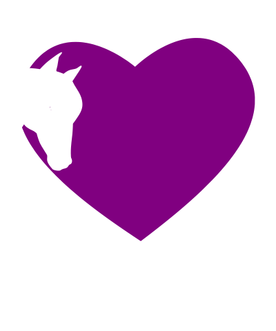 Horse Silhouette with Heart clipart