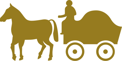 Horse wagon clipart