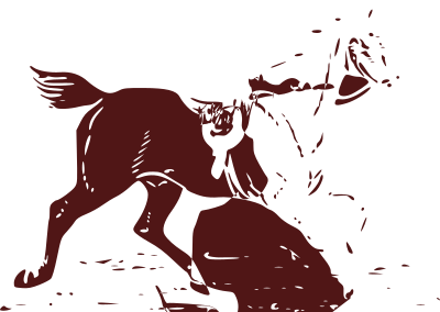 Horse with Saddle clipart