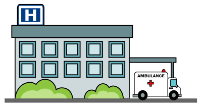 Hospital building clipart