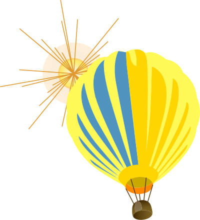 Hot air balloon clipart