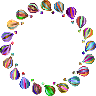 Hot Air Balloon By Karen Arnold Frame 2 Chromatic clipart