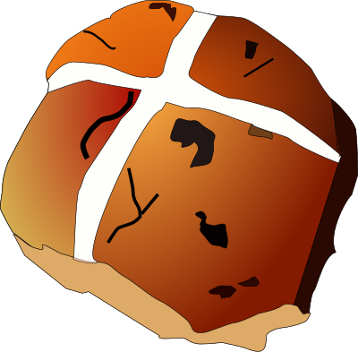 Hot cross bun clipart