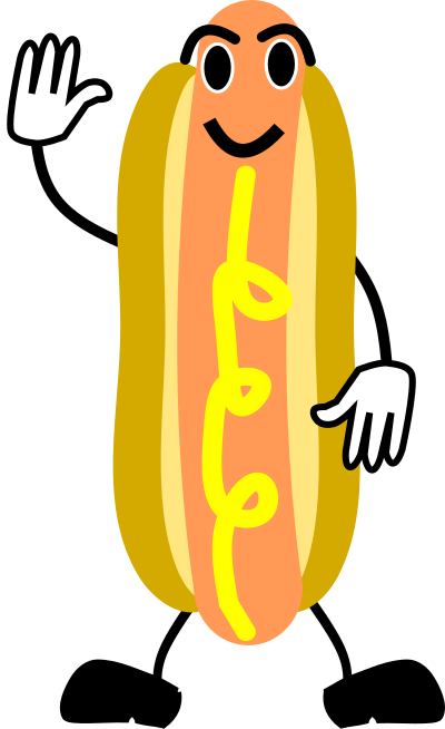 Hot Dog Man clipart