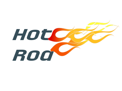 Hot rod text illustration clipart
