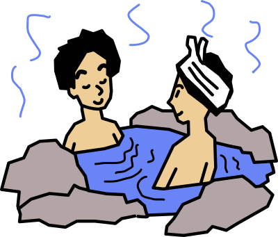 Hot Springs in Japan clipart