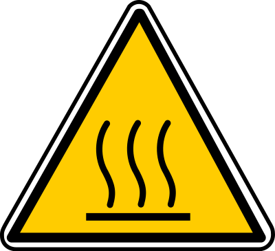 Hot surface danger clipart