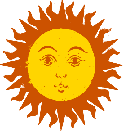 Hot Vintage Sun clipart