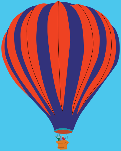 Hotair balloon clipart
