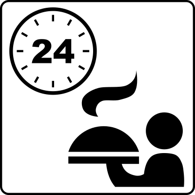 Hotel Icon 24hr Room Service clipart
