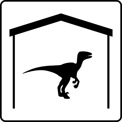 Hotel Icon Has Dinosaur In Room clipart