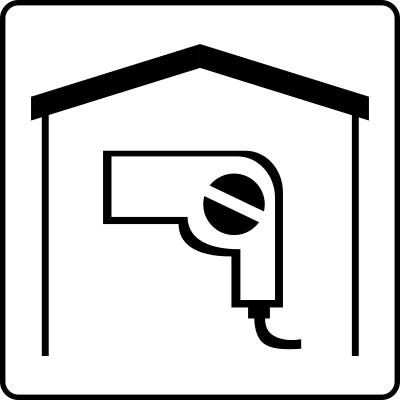 Hotel Icon Has Hair Dryer In Room clipart