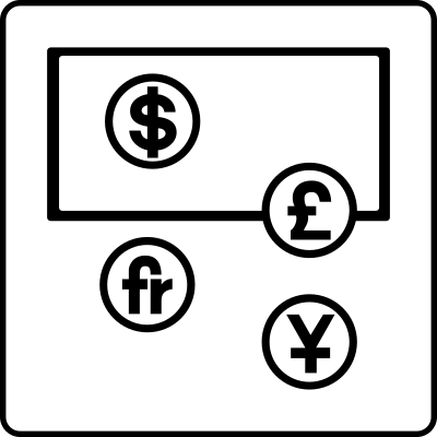 Hotel Icon Has Money Exchange clipart