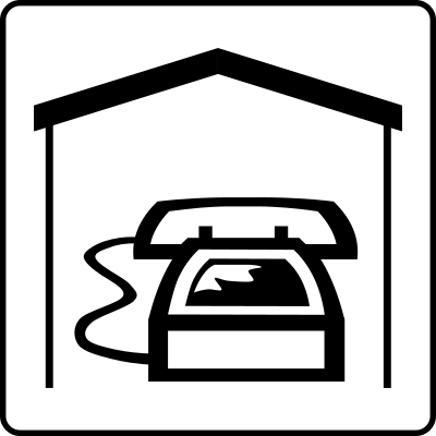 Hotel Icon Has Phone In Room clipart