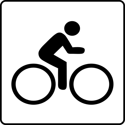 Hotel Icon Near Bike Route clipart