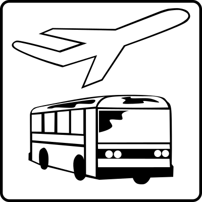 Hotel Icon Near Transportation clipart