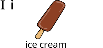 I for ice cream clipart