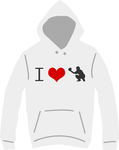 I love baseball hoodie clipart