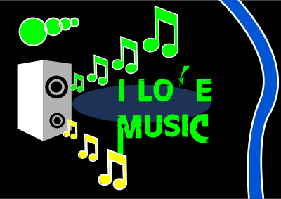 I LOVE MUSIC clipart